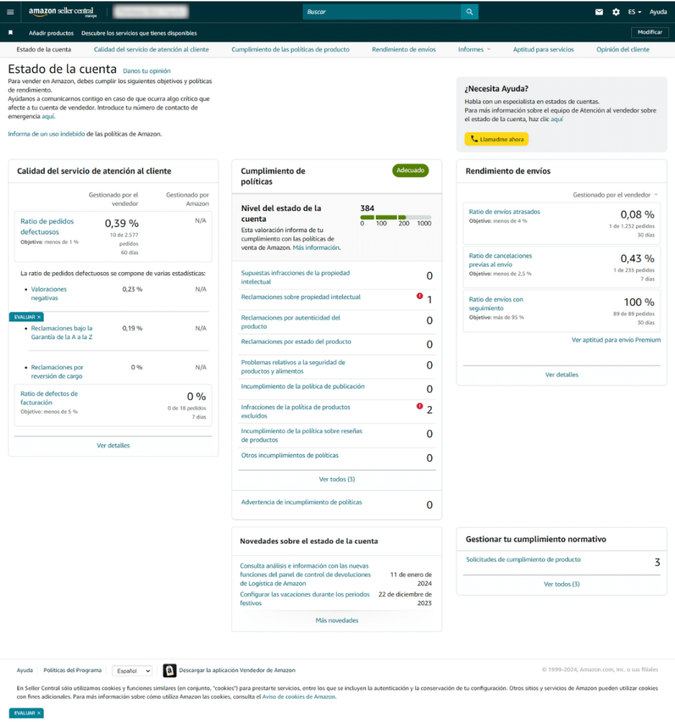 Mejora la salud de tu cuenta en Amazon Padeco Global