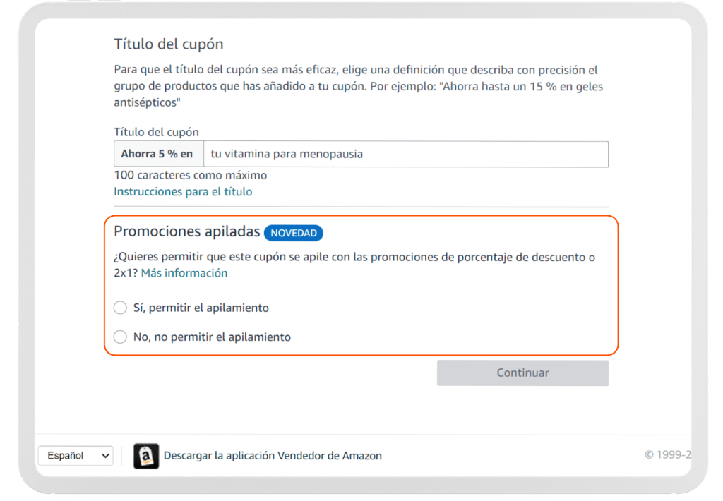 acumulación de cupones en amazon